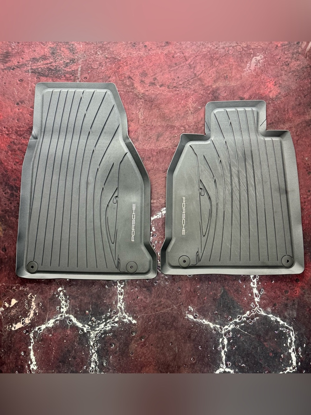 OEM Porsche 🏎️All-Weather Front Floor Mats – Genuine Rubber Liners - Picture 4 of 12